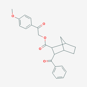 molecular formula C24H24O5 B341083 2-(4-Methoxyphenyl)-2-oxoethyl 3-benzoylbicyclo[2.2.1]heptane-2-carboxylate 