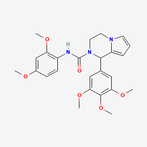 molecular formula C25H29N3O6 B3410837 N-(2,4-dimethoxyphenyl)-1-(3,4,5-trimethoxyphenyl)-3,4-dihydropyrrolo[1,2-a]pyrazine-2(1H)-carboxamide CAS No. 899735-94-5