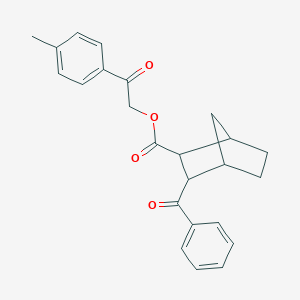 molecular formula C24H24O4 B341084 2-(4-Methylphenyl)-2-oxoethyl 3-benzoylbicyclo[2.2.1]heptane-2-carboxylate 