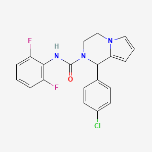 molecular formula C20H16ClF2N3O B3410848 1-(4-chlorophenyl)-N-(2,6-difluorophenyl)-3,4-dihydropyrrolo[1,2-a]pyrazine-2(1H)-carboxamide CAS No. 899750-08-4
