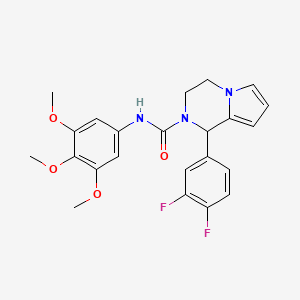 molecular formula C23H23F2N3O4 B3410853 1-(3,4-difluorophenyl)-N-(3,4,5-trimethoxyphenyl)-3,4-dihydropyrrolo[1,2-a]pyrazine-2(1H)-carboxamide CAS No. 899750-25-5