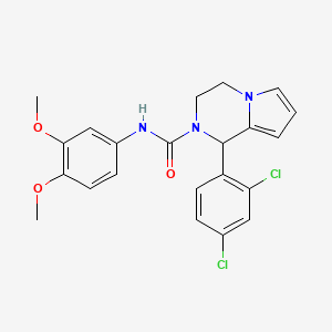 molecular formula C22H21Cl2N3O3 B3410860 1-(2,4-dichlorophenyl)-N-(3,4-dimethoxyphenyl)-3,4-dihydropyrrolo[1,2-a]pyrazine-2(1H)-carboxamide CAS No. 899750-33-5