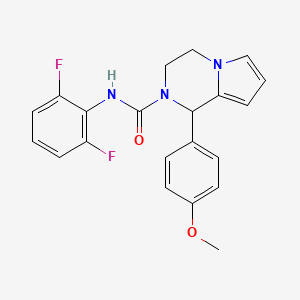 molecular formula C21H19F2N3O2 B3410868 N-(2,6-difluorophenyl)-1-(4-methoxyphenyl)-1H,2H,3H,4H-pyrrolo[1,2-a]pyrazine-2-carboxamide CAS No. 899750-51-7