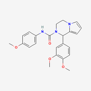 molecular formula C23H25N3O4 B3410878 1-(3,4-dimethoxyphenyl)-N-(4-methoxyphenyl)-3,4-dihydropyrrolo[1,2-a]pyrazine-2(1H)-carboxamide CAS No. 899750-63-1