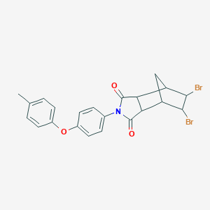 molecular formula C22H19Br2NO3 B341088 5,6-dibromo-2-[4-(4-methylphenoxy)phenyl]hexahydro-1H-4,7-methanoisoindole-1,3(2H)-dione 