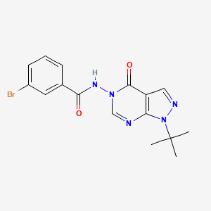 molecular formula C16H16BrN5O2 B3410882 3-bromo-N-(1-(tert-butyl)-4-oxo-1H-pyrazolo[3,4-d]pyrimidin-5(4H)-yl)benzamide CAS No. 899751-61-2
