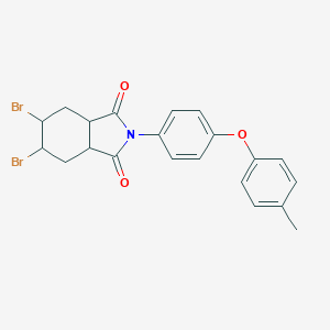 molecular formula C21H19Br2NO3 B341089 5,6-dibromo-2-[4-(4-methylphenoxy)phenyl]hexahydro-1H-isoindole-1,3(2H)-dione 