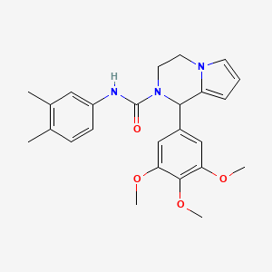 molecular formula C25H29N3O4 B3410900 N-(3,4-dimethylphenyl)-1-(3,4,5-trimethoxyphenyl)-3,4-dihydropyrrolo[1,2-a]pyrazine-2(1H)-carboxamide CAS No. 899942-76-8