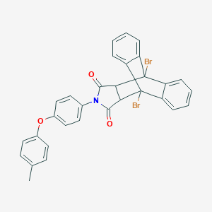 molecular formula C31H21Br2NO3 B341091 1,8-Dibromo-17-[4-(4-methylphenoxy)phenyl]-17-azapentacyclo[6.6.5.0~2,7~.0~9,14~.0~15,19~]nonadeca-2,4,6,9,11,13-hexaene-16,18-dione (non-preferred name) 
