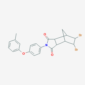 molecular formula C22H19Br2NO3 B341092 5,6-dibromo-2-[4-(3-methylphenoxy)phenyl]hexahydro-1H-4,7-methanoisoindole-1,3(2H)-dione 