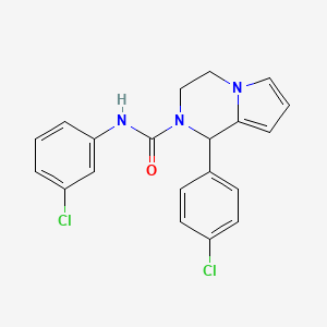 molecular formula C20H17Cl2N3O B3410931 N-(3-chlorophenyl)-1-(4-chlorophenyl)-3,4-dihydropyrrolo[1,2-a]pyrazine-2(1H)-carboxamide CAS No. 899959-92-3