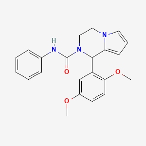 molecular formula C22H23N3O3 B3410949 1-(2,5-dimethoxyphenyl)-N-phenyl-3,4-dihydropyrrolo[1,2-a]pyrazine-2(1H)-carboxamide CAS No. 899960-90-8