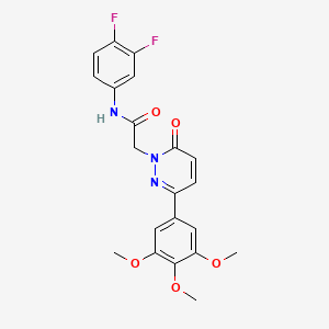 molecular formula C21H19F2N3O5 B3410990 N-(3,4-difluorophenyl)-2-(6-oxo-3-(3,4,5-trimethoxyphenyl)pyridazin-1(6H)-yl)acetamide CAS No. 899968-13-9