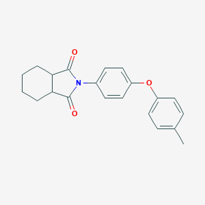 molecular formula C21H21NO3 B341100 2-[4-(4-methylphenoxy)phenyl]hexahydro-1H-isoindole-1,3(2H)-dione 