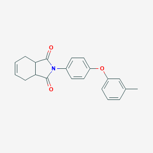 molecular formula C21H19NO3 B341103 2-[4-(3-methylphenoxy)phenyl]-3a,4,7,7a-tetrahydro-1H-isoindole-1,3(2H)-dione 