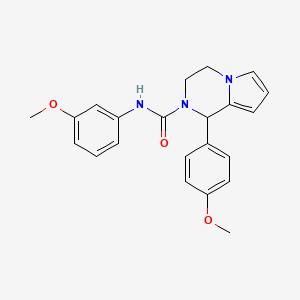 molecular formula C22H23N3O3 B3411036 N-(3-methoxyphenyl)-1-(4-methoxyphenyl)-3,4-dihydropyrrolo[1,2-a]pyrazine-2(1H)-carboxamide CAS No. 900002-24-6