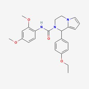 molecular formula C24H27N3O4 B3411041 N-(2,4-dimethoxyphenyl)-1-(4-ethoxyphenyl)-3,4-dihydropyrrolo[1,2-a]pyrazine-2(1H)-carboxamide CAS No. 900002-54-2