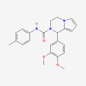 molecular formula C23H25N3O3 B3411043 1-(3,4-dimethoxyphenyl)-N-(p-tolyl)-3,4-dihydropyrrolo[1,2-a]pyrazine-2(1H)-carboxamide CAS No. 900002-66-6