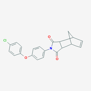 molecular formula C21H16ClNO3 B341105 2-[4-(4-chlorophenoxy)phenyl]-3a,4,7,7a-tetrahydro-1H-4,7-methanoisoindole-1,3-dione 