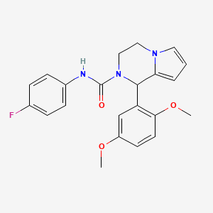 molecular formula C22H22FN3O3 B3411050 1-(2,5-dimethoxyphenyl)-N-(4-fluorophenyl)-1H,2H,3H,4H-pyrrolo[1,2-a]pyrazine-2-carboxamide CAS No. 900002-85-9
