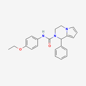 molecular formula C22H23N3O2 B3411058 N-(4-ethoxyphenyl)-1-phenyl-3,4-dihydropyrrolo[1,2-a]pyrazine-2(1H)-carboxamide CAS No. 900012-18-2