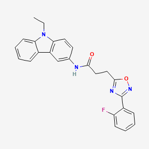 N-(9-ethyl-9H-carbazol-3-yl)-3-(3-(2-fluorophenyl)-1,2,4-oxadiazol-5-yl)propanamide
