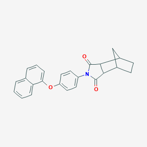 molecular formula C25H21NO3 B341108 2-[4-(1-naphthyloxy)phenyl]hexahydro-1H-4,7-methanoisoindole-1,3-dione 