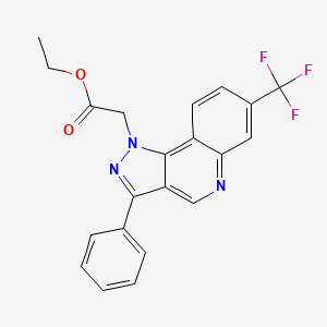 ethyl 2-[3-phenyl-7-(trifluoromethyl)-1H-pyrazolo[4,3-c]quinolin-1-yl]acetate