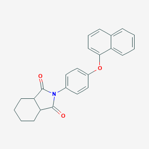 molecular formula C24H21NO3 B341110 2-[4-(1-naphthyloxy)phenyl]hexahydro-1H-isoindole-1,3(2H)-dione 