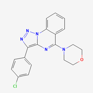 molecular formula C19H16ClN5O B3411110 4-(3-(4-Chlorophenyl)-[1,2,3]triazolo[1,5-a]quinazolin-5-yl)morpholine CAS No. 902284-98-4