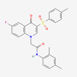 molecular formula C26H23FN2O4S B3411118 N-(2,4-dimethylphenyl)-2-(6-fluoro-4-oxo-3-tosylquinolin-1(4H)-yl)acetamide CAS No. 902291-73-0
