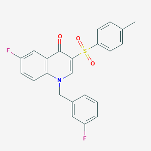 molecular formula C23H17F2NO3S B3411158 6-fluoro-1-(3-fluorobenzyl)-3-tosylquinolin-4(1H)-one CAS No. 902618-08-0