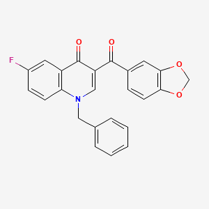 molecular formula C24H16FNO4 B3411166 3-(2H-1,3-benzodioxole-5-carbonyl)-1-benzyl-6-fluoro-1,4-dihydroquinolin-4-one CAS No. 902623-54-5