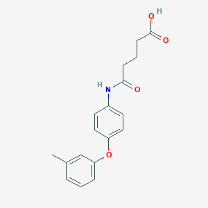 molecular formula C18H19NO4 B341117 5-[4-(3-Methylphenoxy)anilino]-5-oxopentanoic acid 