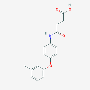 molecular formula C17H17NO4 B341118 4-[4-(3-Methylphenoxy)anilino]-4-oxobutanoic acid 