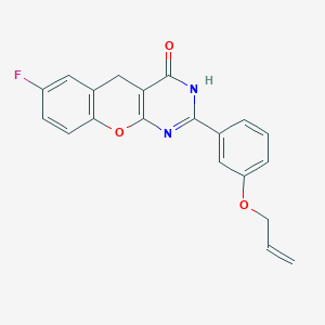 molecular formula C20H15FN2O3 B3411181 2-(3-(allyloxy)phenyl)-7-fluoro-3H-chromeno[2,3-d]pyrimidin-4(5H)-one CAS No. 902857-18-5