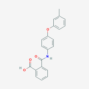 molecular formula C21H17NO4 B341119 2-{[4-(3-Methylphenoxy)phenyl]carbamoyl}benzoic acid 