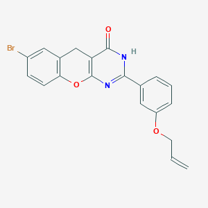 molecular formula C20H15BrN2O3 B3411191 2-(3-(allyloxy)phenyl)-7-bromo-3H-chromeno[2,3-d]pyrimidin-4(5H)-one CAS No. 902886-27-5
