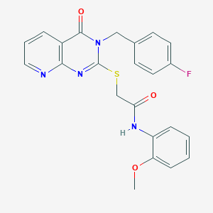 2-((3-(4-fluorobenzyl)-4-oxo-3,4-dihydropyrido[2,3-d]pyrimidin-2-yl)thio)-N-(2-methoxyphenyl)acetamide
