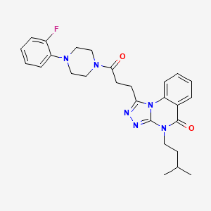 1-{3-[4-(2-fluorophenyl)piperazin-1-yl]-3-oxopropyl}-4-(3-methylbutyl)[1,2,4]triazolo[4,3-a]quinazolin-5(4H)-one