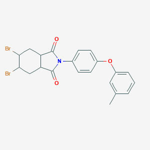 molecular formula C21H19Br2NO3 B341123 5,6-dibromo-2-[4-(3-methylphenoxy)phenyl]hexahydro-1H-isoindole-1,3(2H)-dione 