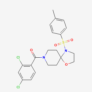 molecular formula C21H22Cl2N2O4S B3411252 (2,4-Dichlorophenyl)(4-tosyl-1-oxa-4,8-diazaspiro[4.5]decan-8-yl)methanone CAS No. 903254-16-0