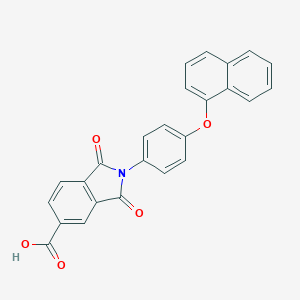 molecular formula C25H15NO5 B341126 2-[4-(1-Naphthyloxy)phenyl]-1,3-dioxo-5-isoindolinecarboxylic acid 
