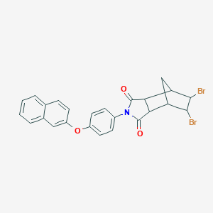 molecular formula C25H19Br2NO3 B341127 5,6-dibromo-2-[4-(naphthalen-2-yloxy)phenyl]hexahydro-1H-4,7-methanoisoindole-1,3(2H)-dione 