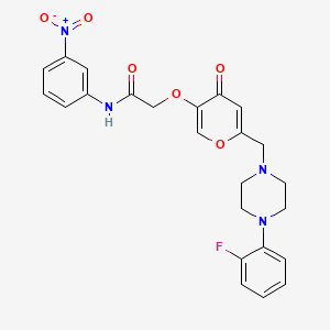 2-[(6-{[4-(2-fluorophenyl)piperazin-1-yl]methyl}-4-oxo-4H-pyran-3-yl)oxy]-N-(3-nitrophenyl)acetamide