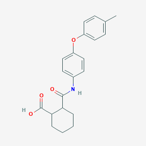 molecular formula C21H23NO4 B341129 2-{[4-(4-Methylphenoxy)anilino]carbonyl}cyclohexanecarboxylic acid 