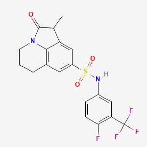 N-[4-fluoro-3-(trifluoromethyl)phenyl]-3-methyl-2-oxo-1-azatricyclo[6.3.1.0^{4,12}]dodeca-4,6,8(12)-triene-6-sulfonamide