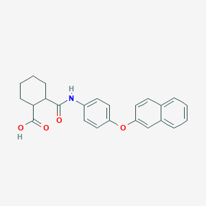 2-{[4-(2-Naphthyloxy)anilino]carbonyl}cyclohexanecarboxylic acid