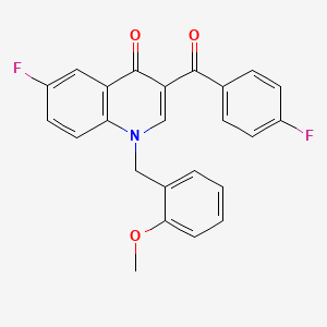 molecular formula C24H17F2NO3 B3411320 6-Fluoro-3-(4-fluorobenzoyl)-1-[(2-methoxyphenyl)methyl]-1,4-dihydroquinolin-4-one CAS No. 904433-85-8
