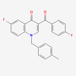 molecular formula C24H17F2NO2 B3411324 6-Fluoro-3-(4-fluorobenzoyl)-1-[(4-methylphenyl)methyl]-1,4-dihydroquinolin-4-one CAS No. 904450-96-0